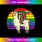 Llama Sloth Rainbow Flag Sunset Alpaca Gay Pride LGBT Ally 1 - Unique Sublimation PNG Download