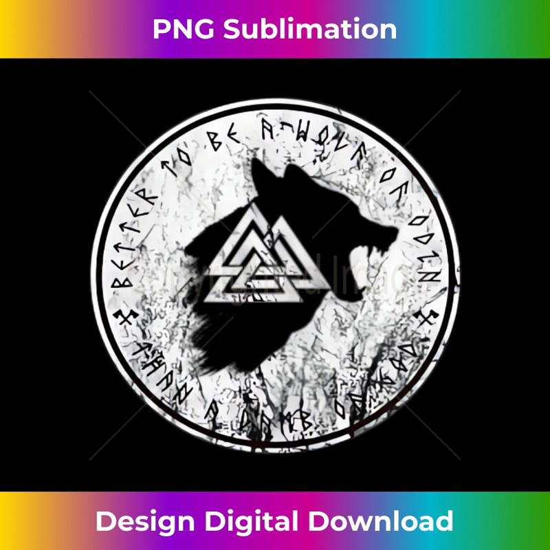 Viking Rune Compass Vegvisir Symbol Valhalla Fenrir Wolf 1 - PNG Transparent Sublimation File
