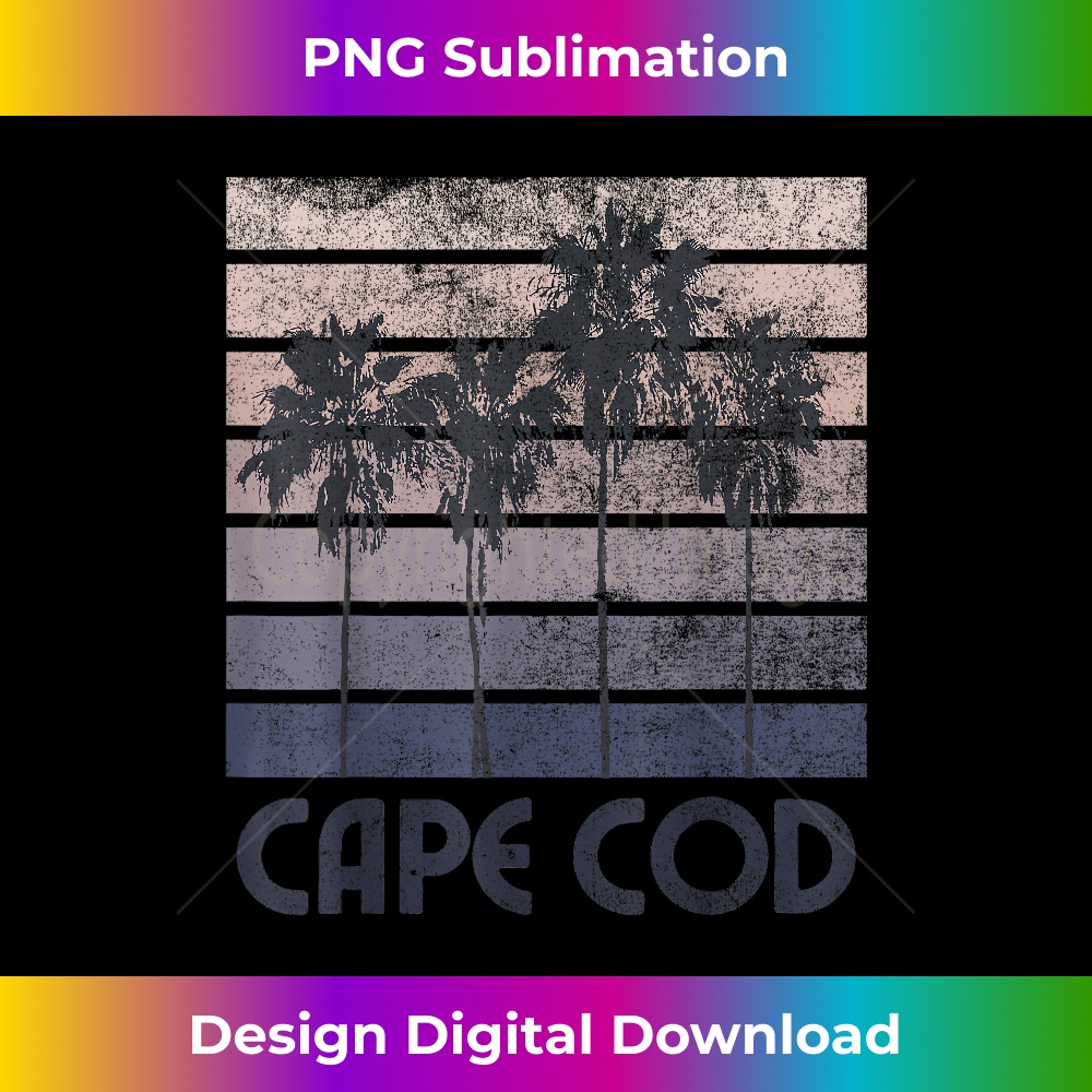 Cape Cod Massachusetts Beach Summer Vacation Vintage - PNG Transparent Digital Download File for Sublimation