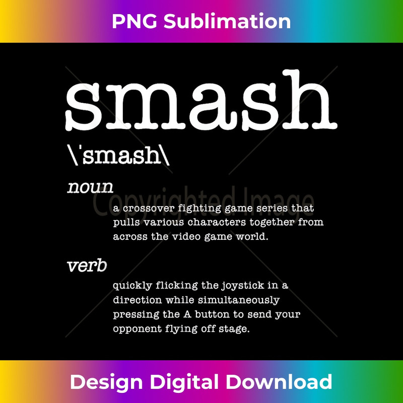 Thanks Videogames Smash Definition Video Game  1 - Retro PNG Sublimation Digital Download