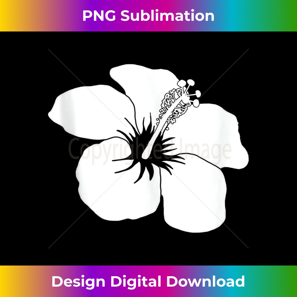 White Hibiscus Flower Hawaii  1 - High-Resolution PNG Sublimation File