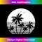 Vintage Birds Sunset Beach Palm trees  1 - Trendy Sublimation Digital Download