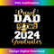 Proud Dad of Two 2024 Graduates Funny Class of 24 Senior 1 - PNG Transparent Sublimation File