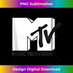 white fill with black ink mtv logo 1 - decorative sublimation png file