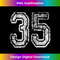 Team Jersey Uniforms Number 35 School Sports 35th Birthday 1 - Elegant Sublimation PNG Download