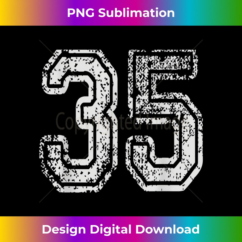 Team Jersey Uniforms Number 35 School Sports 35th Birthday 1 - Elegant Sublimation PNG Download