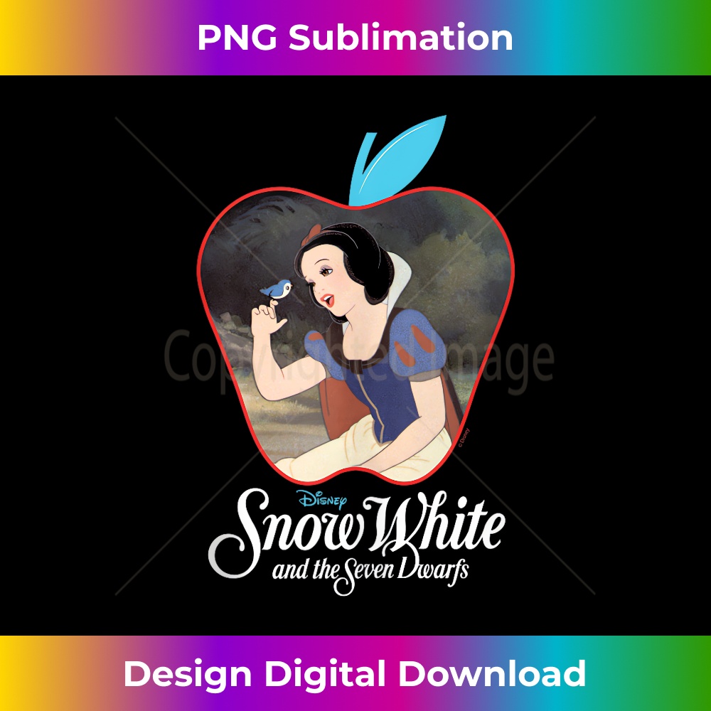 Disney Princess - Snow White Apple Silhouette - PNG Transparent Digital Download File for Sublimation