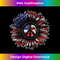 American Flag Peace Sign Sunflower USA 4th of July Pride - Elegant Sublimation PNG Download