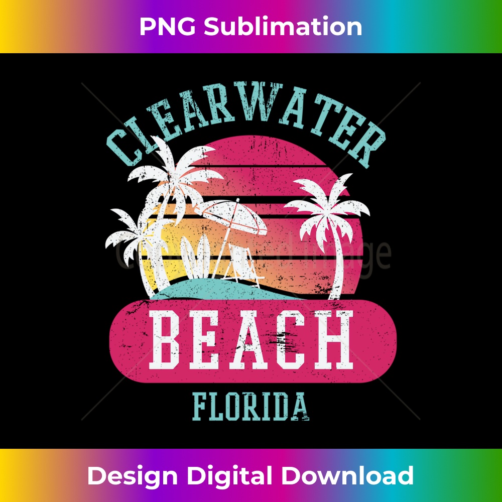 Retro Cool Clearwater Beach Original Florida Sunset Beaches  1 - Exclusive PNG Sublimation Download