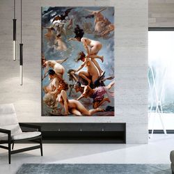 luis ricardo falero witches sabbath canvas wall art witches going modern home decor renaissance art witches print large