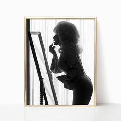 Dolly Parton Makeup Famous Country Music Diva Print Singer Poster Black White Retro Vintage Photography Canvas Framed Pr