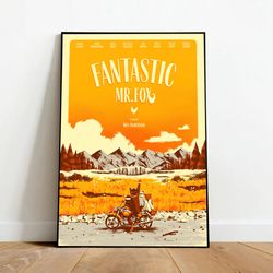Fantastic MrFox Poster, Canvas Wall Art, Rolled Canvas Print, Canvas Wall Print, Movie Poster-1