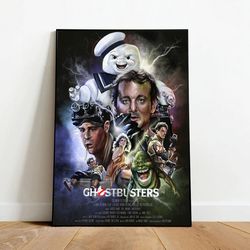 Ghostbusters Poster, Canvas Wall Art, Rolled Canvas Print, Canvas Wall Print, Movie Poster