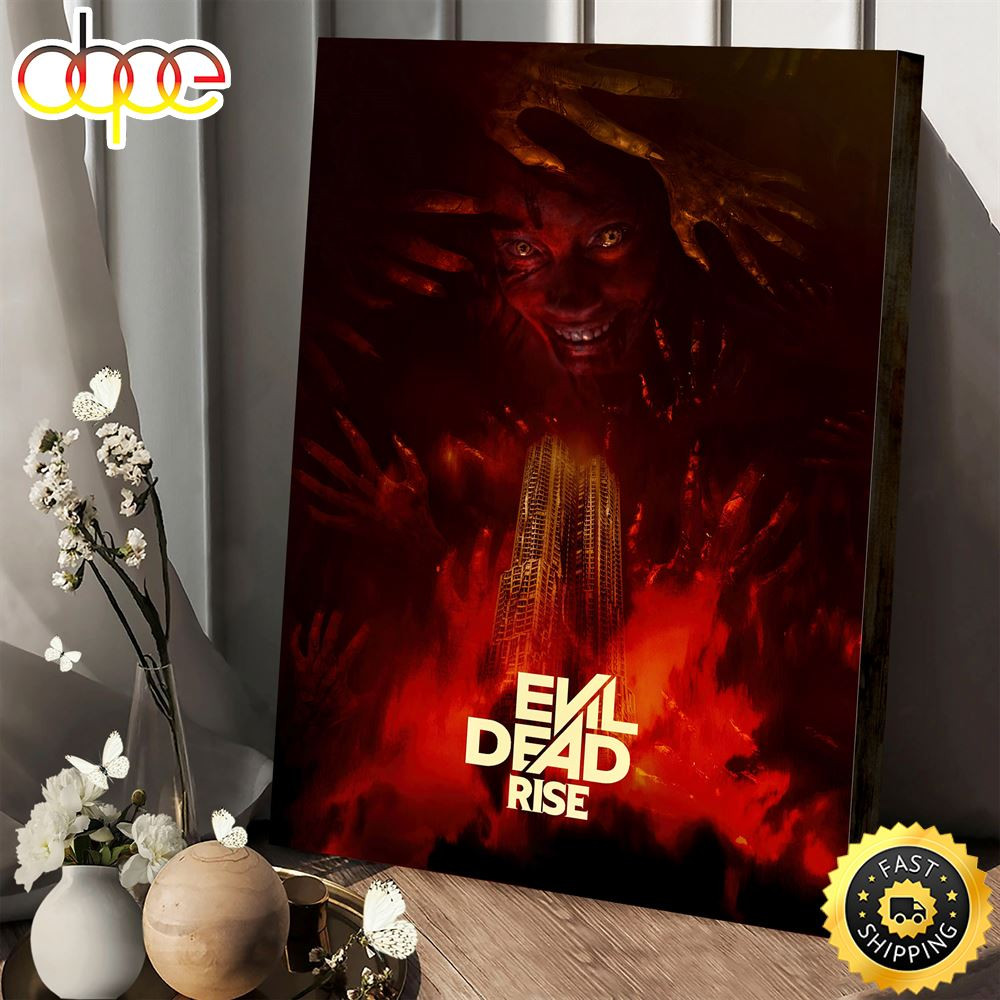 Evil Dead Rise Horror Film Poster Canvas.jpg