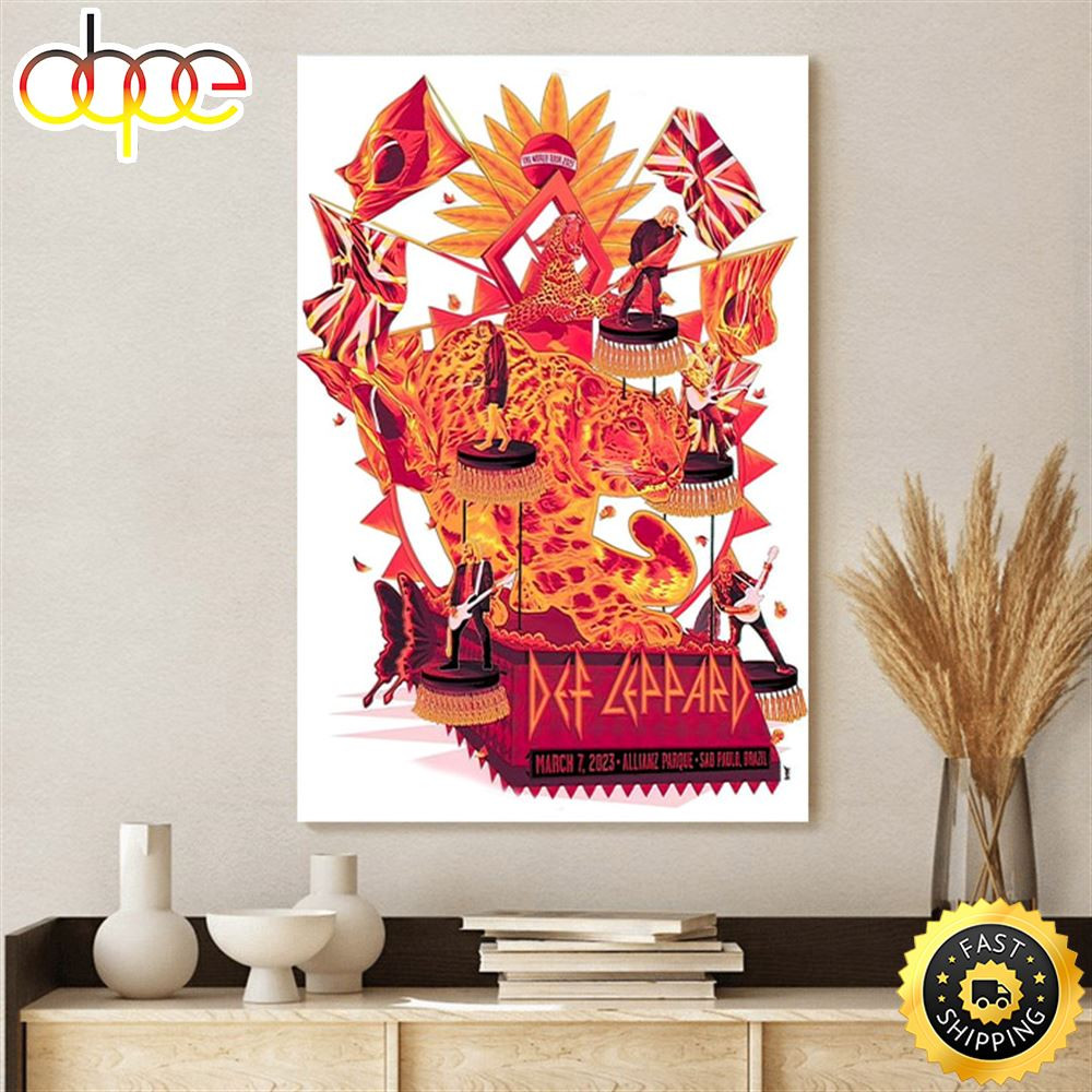 Def Leppard Brazil Tour 2023 Poster Canvas.jpg