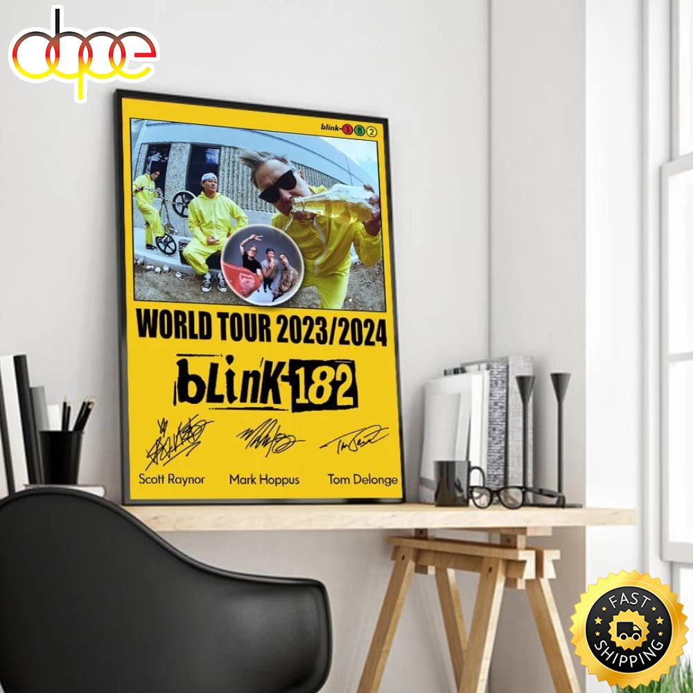 Blink-182 World Tour 2023-2024 Poster Canvas.jpg