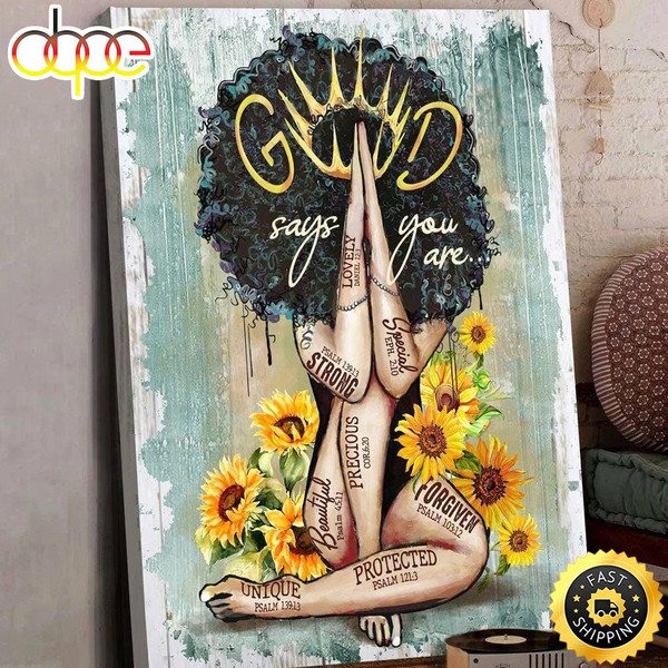 God Say You Are Hippie Girl Hippie Poster Canvas.jpg