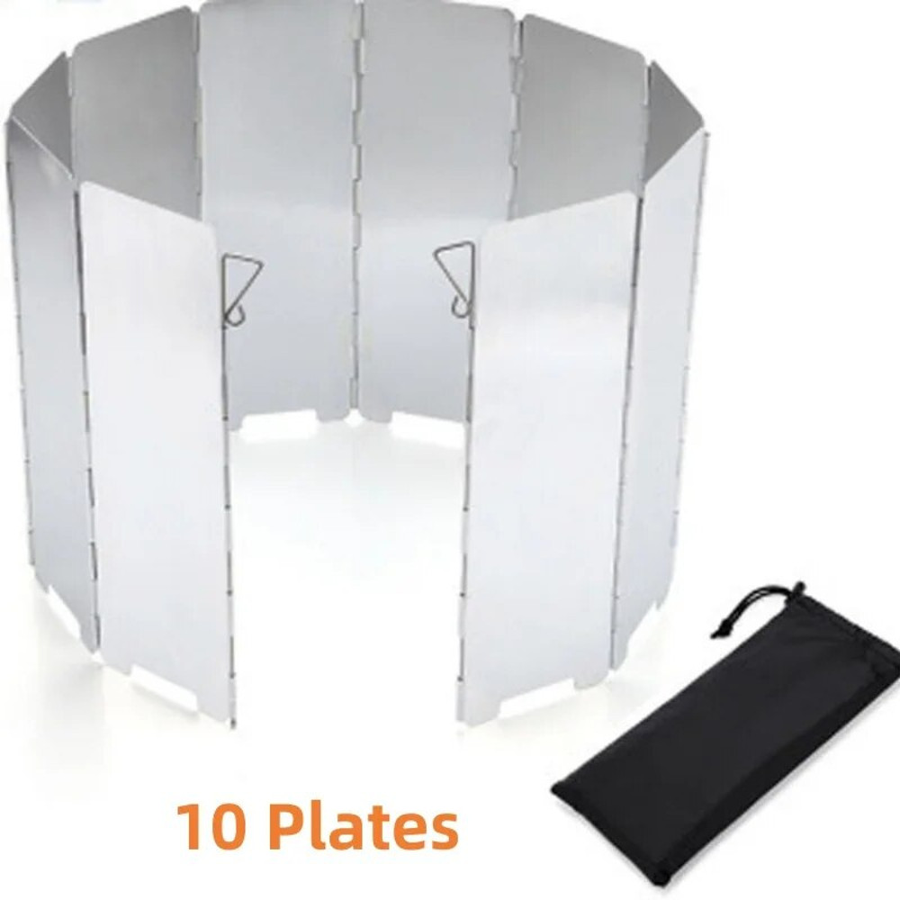 Foldable Camping Stove Windscreen Plates Aluminum Alloy Windshield Compact  Heat Resistant For Outd 7