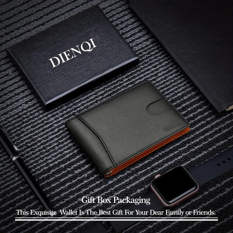 Slim Smart Wallet For Men RFID Blocking Bifold Leather Wallet With Card Holder Money Clip 3