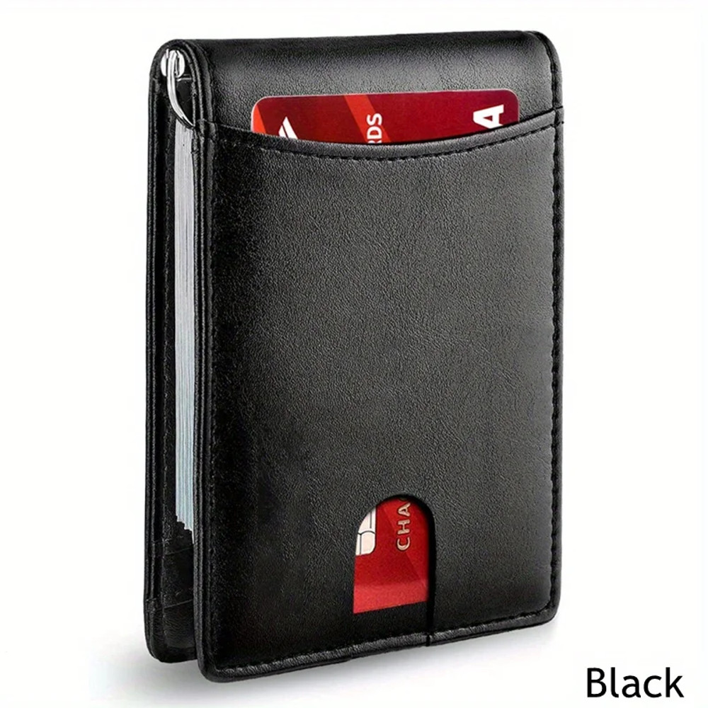 Slim Smart Wallet For Men RFID Blocking Bifold Leather Wallet With Card Holder Money Clip 11