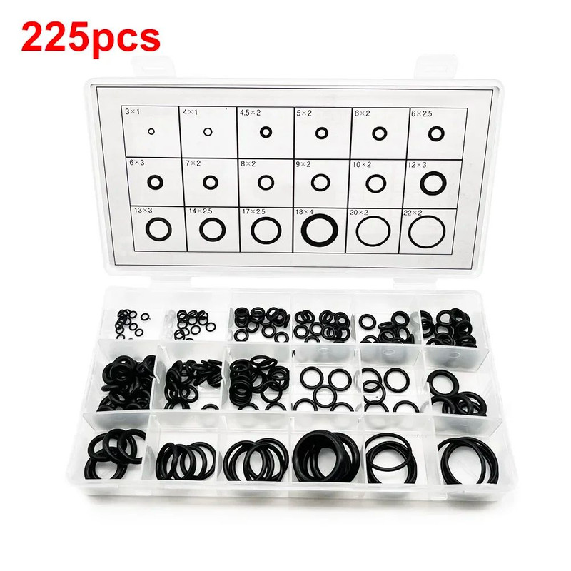 Premium 530 Piece Nitrile O Ring Seal Kit Heat Oil Resistant Sealing Rings For Car ACR134aPumps P