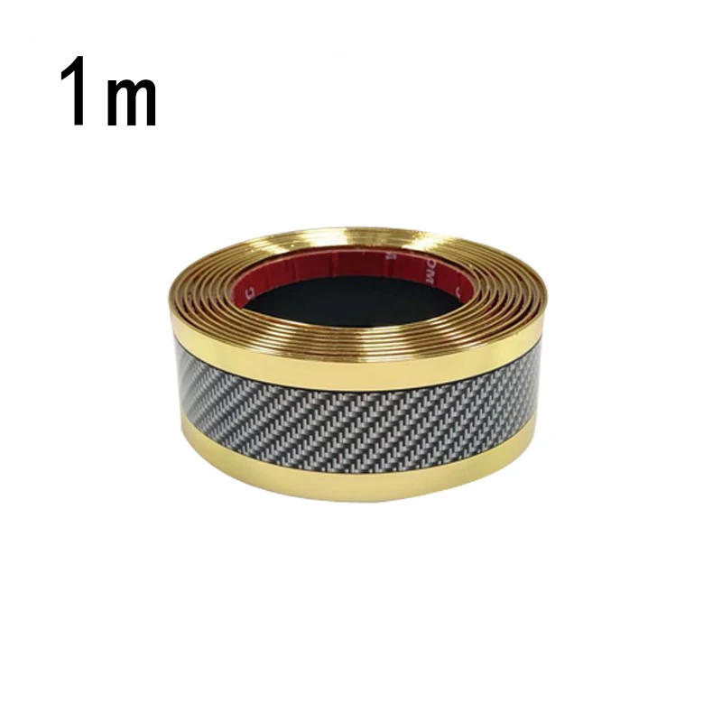 Car Threshold Strip Anti-Scratch Door Sill Protector with Carbon Fiber Design