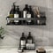 Bathroom Storage Organizer Wall Mounted Shower Shelf For Shampoo Soap Makeup No Tools Needed Spa 1