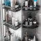 Bathroom Storage Organizer Wall Mounted Shower Shelf For Shampoo Soap Makeup No Tools Needed Spa 3