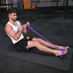 puller rope yoga exercise band, foot pedal resistance trainer for full body stretch pull, home workout & fitness toning