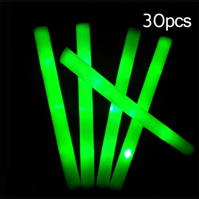 Bulk Colorful RGB LED Glow Sticks, Foam Cheer Tubes for Parties, Weddings & Dark Light Events
