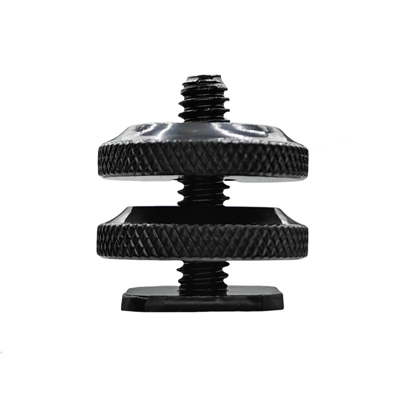 Dual Nut Cold Shoe Adapter – Double-Layer Phone Holder Bracket for Camera & Smartphone