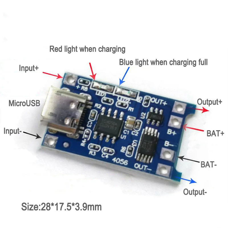 Lithium Charger Board 5V 1A2A Smart Battery Charger For 37V LiionLipo Micro USB TypeC Protection M 1