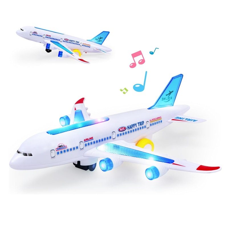 Electronic Aeroplane Toy For Kids Autopilot Flash Sound Music Light Effects Educational Aircraft G 2