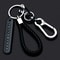 Trendy DIY Mobile Phone Number Plate Pendant Keychain Punk Leather Rope AntiLost Keychain for Men