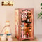 Sakura Model DIY Book Nook Wooden Bookshelf Insert Miniature House Kit Ideal Birthday Gift