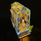 Wooden Garden House DIY Book Nook 3D Puzzle Flower Dollhouse Bookshelf Insert with LED Lights