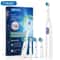 Electric Toothbrush With Rotating Brush Head Rechargeable Rotary Toothbrush For Adults With Modes 8