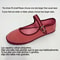 Women Velvet Mary Jane Shoes Hand Stitch Solid Red Flats Casual Streetwear Cloth Ballet Pumps Loafe 9