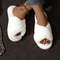 Women Indoor Cross Strap Faux Fur Slippers Lightweight Warm Plush Home Slides Flat Heel Couple Styl 2