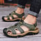 Summer Men Leather Sandals Breathable Outdoor Casual Beach Shoes Fashion Roman Style Slippers For M 0