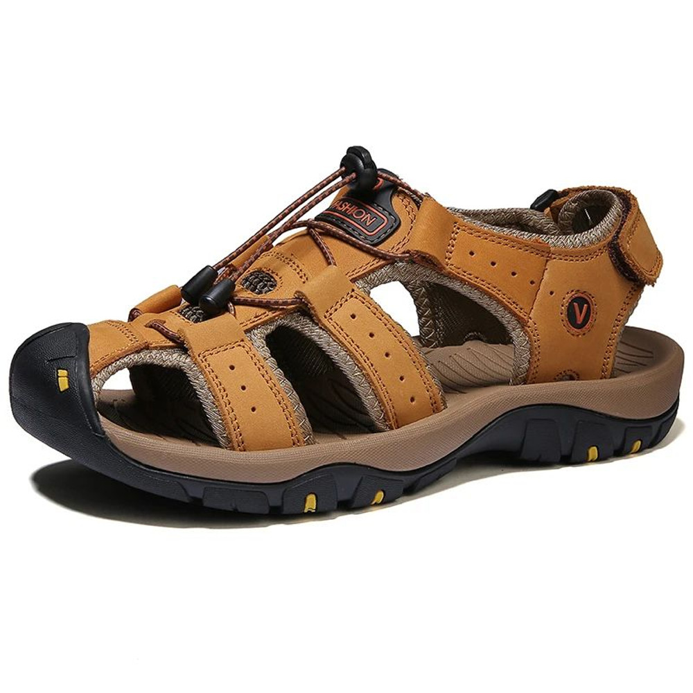 Summer Men Leather Sandals Breathable Outdoor Casual Beach Shoes Fashion Roman Style Slippers For M 6