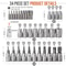 Professional Torx Bit ETorx Star Socket Set Drive MaleFemale Bits Chrome Vanadium Steel Hand Tool 3