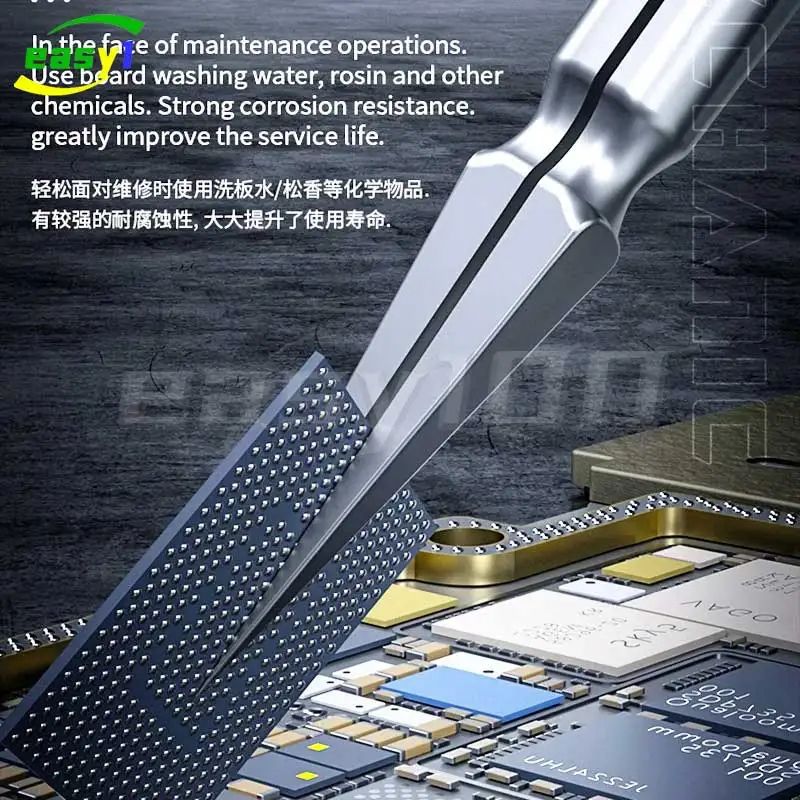 Stainless Steel Precision Tweezers AntiCorrosion High Hardness Clamping For Chip Tin Planting  Jump 0