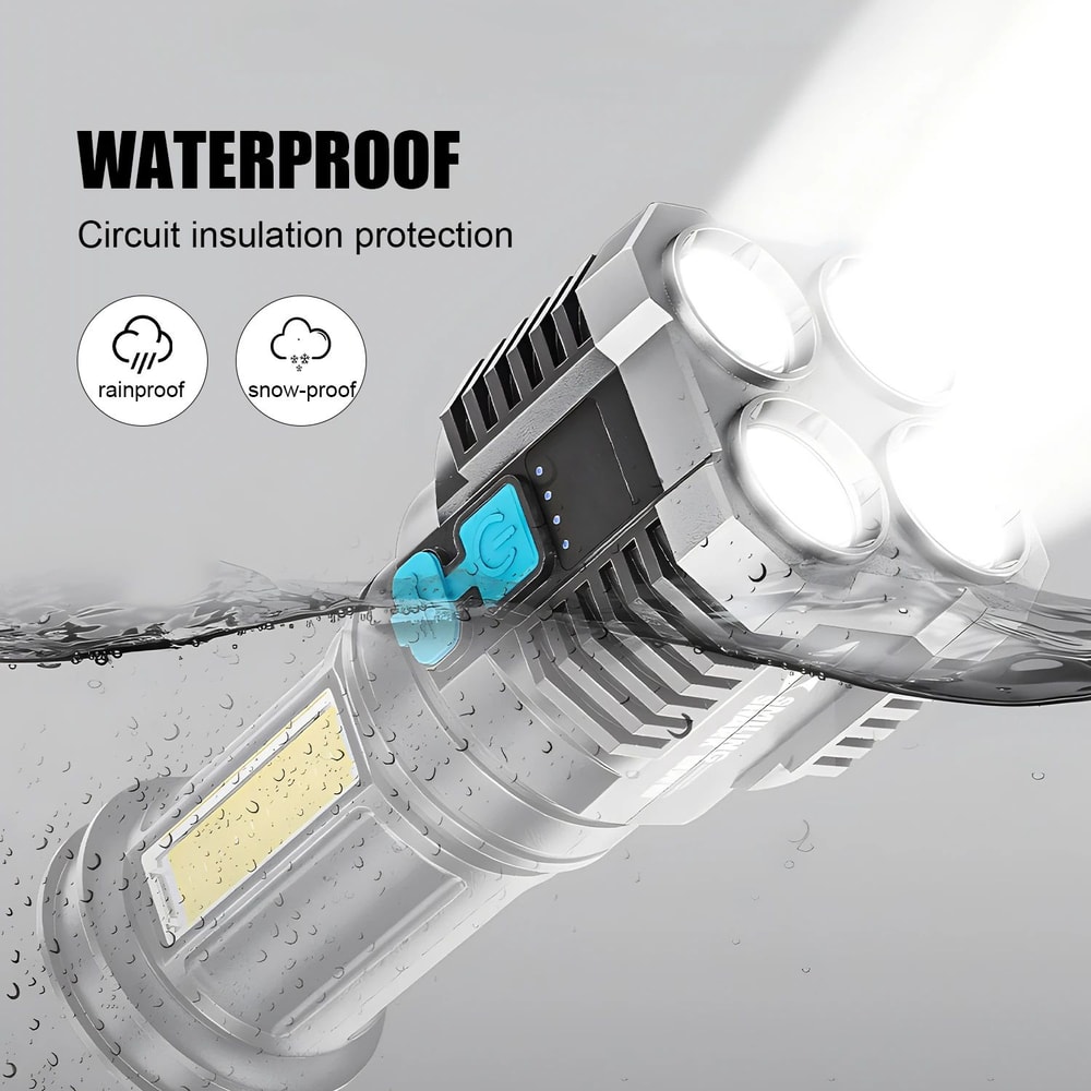 High Power Rechargeable Flashlight Ultimate SelfDefense Tool With Tactical Features 2