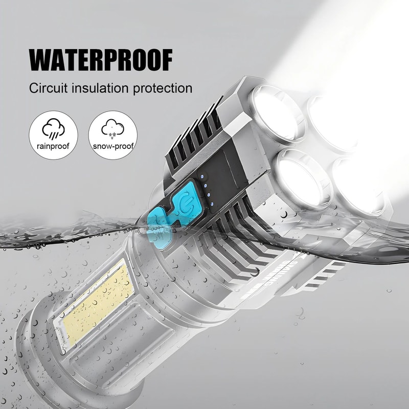 High Power Rechargeable Flashlight Ultimate SelfDefense Tool With Tactical Features 2