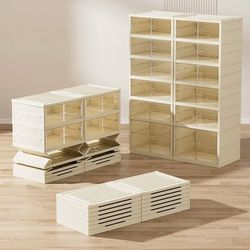 top quality stackable shoe cabinet, portable design organizer stand holder for space-saving shoes storage
