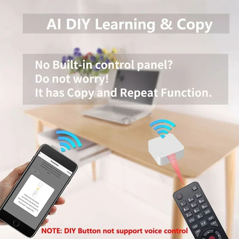 Smart Universal Tuya WiFi IR Remote Control TV AC Via Alexa Google Home Yandex Seamless Home Automa 5