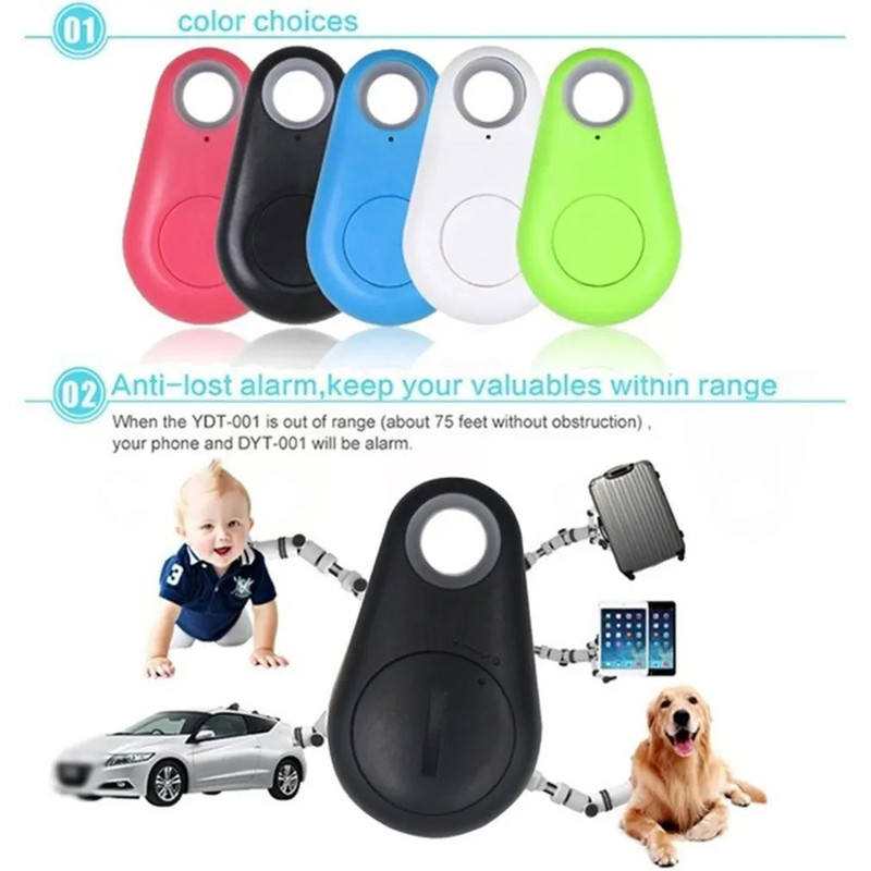Wireless Mini Bluetooth GPS Tracker For Dogs Kids Wallets Bags AntiLost Alarm Tag Smart Key Finder 3