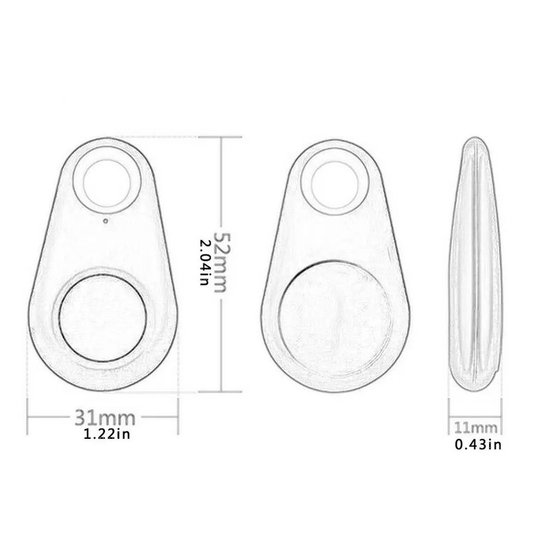 Wireless Mini Bluetooth GPS Tracker For Dogs Kids Wallets Bags AntiLost Alarm Tag Smart Key Finder 5