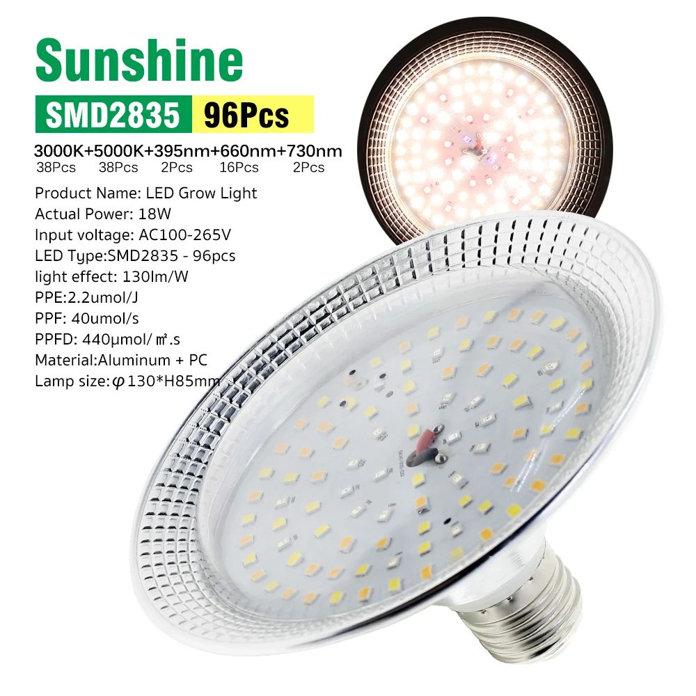 Full Spectrum LED Grow Light Bulb Sunlike Phytolamp For Plants Seedlings Flowers Greenhouse Tent Hy 8
